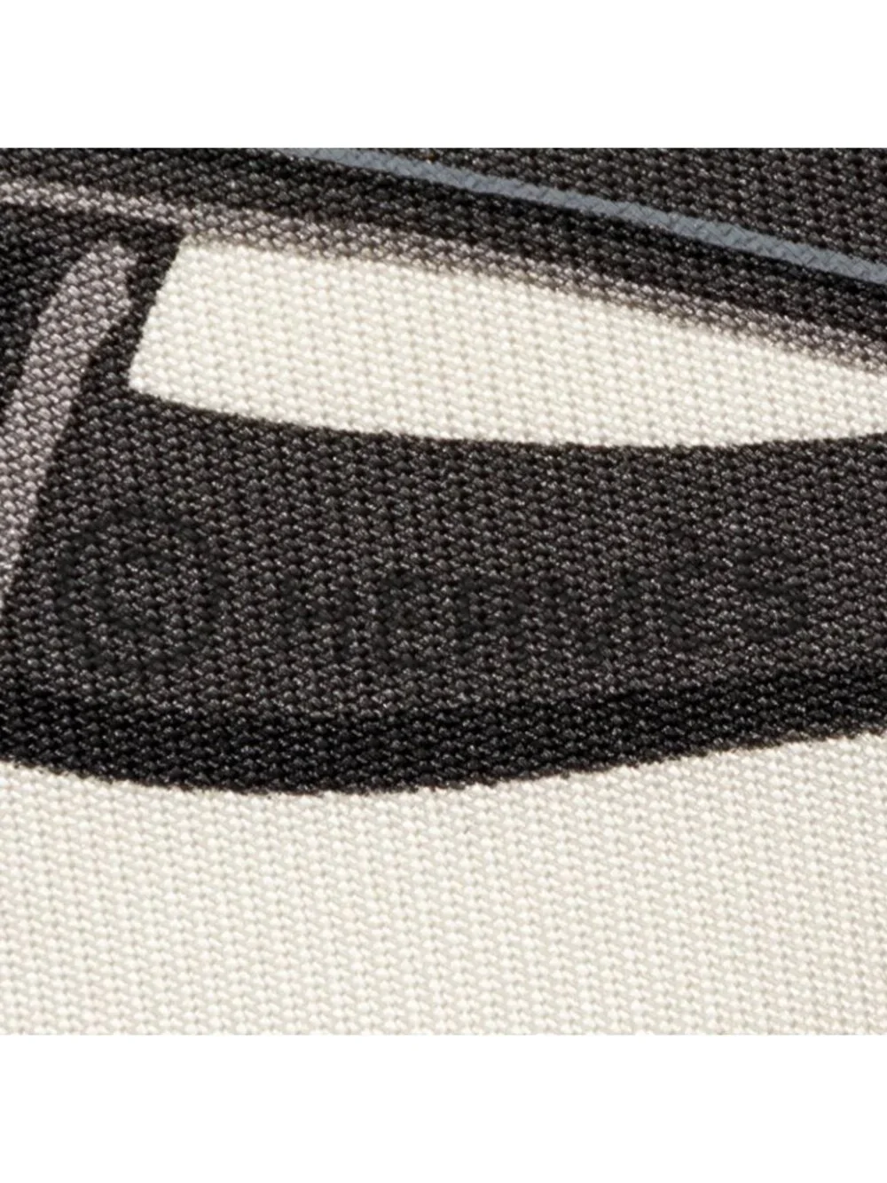 Hermes Scarf Black Ivory Twill Silk